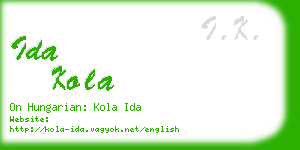 ida kola business card